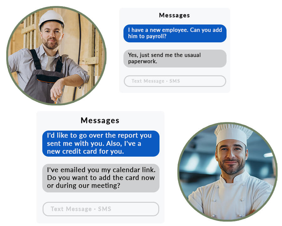 What We Do Local construction company and restaurant chef.